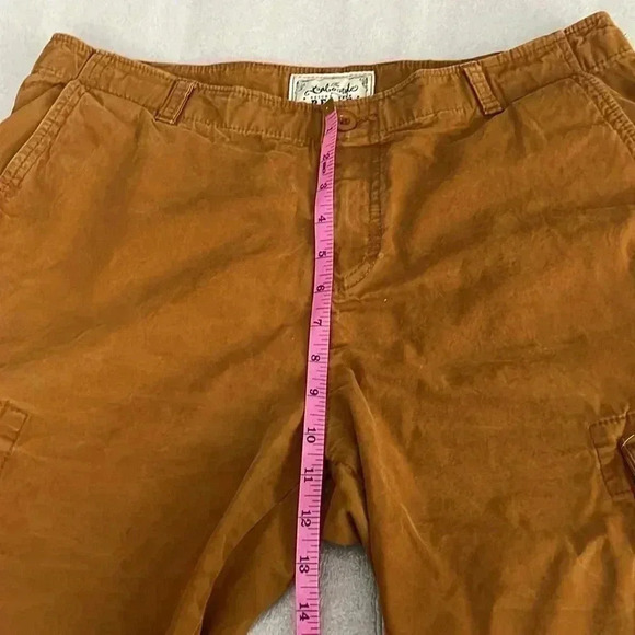 [36]The Cabostyle Relax Cotton  Yellow Brown Cargo Short- Made in Mexico - Picture 6 of 9